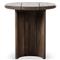 Paris Rustic Lodge Brown Teak Outdoor Round End Table