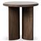 Paris Rustic Lodge Brown Teak Outdoor Round End Table