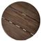 Paris Rustic Lodge Brown Teak Outdoor Round End Table