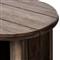 Paris Rustic Lodge Brown Teak Outdoor Round End Table
