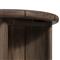 Paris Rustic Lodge Brown Teak Outdoor Round End Table