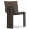 Ursula Coastal Beach Brown Woven Hyacinth Outdoor Dining Chair