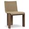 Ursula Coastal Beach Beige Woven Hyacinth Outdoor Dining Chair
