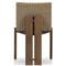 Ursula Coastal Beach Beige Woven Hyacinth Outdoor Dining Chair