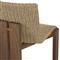 Ursula Coastal Beach Beige Woven Hyacinth Outdoor Dining Chair
