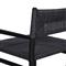 Mable Coastal Beach Black Wicker Teak Outdoor Chair