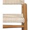 Mable Coastal Beach Off White Wicker Teak Outdoor Chair