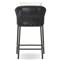 Porter Coastal Beach White Upholstered Bronze Aluminum Outdoor Counter Stool