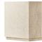 Orkins Modern Classic Cream Marble Square Block Outdoor End Table