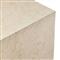 Orkins Modern Classic Cream Marble Square Block Outdoor End Table