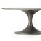 Mona French Country Grey Aluminum Round Outdoor Coffee Table