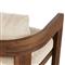Aviel Rustic Lodge Beige Upholstered Teak Outdoor Dining Arm Chair