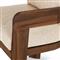 Aviel Rustic Lodge Beige Upholstered Teak Outdoor Dining Arm Chair