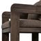 Aviel Rustic Lodge Brown Upholstered Teak Outdoor Dining Arm Chair