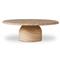 Emilia Modern Classic Sand Beige Concrete Round Outdoor Coffee Table