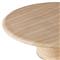 Emilia Modern Classic Sand Beige Concrete Round Outdoor Coffee Table