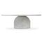 Emilia Modern Classic Off White Concrete Round Outdoor Coffee Table