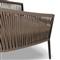 Porter Coastal Brown Upholstered Bronze Aluminum Outdoor Lounge Chair