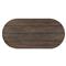 Paris Rustic Lodge Brown Teak Outdoor Oval Coffee Table