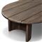 Paris Rustic Lodge Brown Teak Outdoor Oval Coffee Table