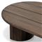 Paris Rustic Lodge Brown Teak Outdoor Oval Coffee Table