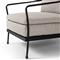 Gretchen French Country Grey Upholstered Black Aluminum Outdoor Lounge Chair