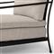 Gretchen French Country Grey Upholstered Black Aluminum Outdoor Lounge Chair