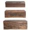 Waverly Rustic Lodge Brown Wood Vintage Decorative Box - Set of 3