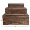 Waverly Rustic Lodge Brown Wood Vintage Decorative Box - Set of 3