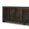 Marcella Industrial Loft Distressed Iron Brown Oak Media Console - 96&quot;