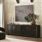 Marcella Industrial Loft Distressed Iron Brown Oak Media Console - 96&quot;
