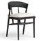 Tanner Updated Traditional Cream Performance Black Oak Dining Chair