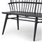 Elora Updated Traditional Black Wood Windsor Bench
