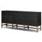 Philip Modern Classic Black Raffia Mahogany Wood Media Cabinet - 78&quot;