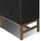 Philip Modern Classic Black Raffia Mahogany Wood Media Cabinet - 78&quot;