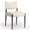 Odelia Modern Classic Cream Performance Brown Wood Dining Chair