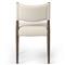 Odelia Modern Classic Cream Performance Brown Wood Dining Chair
