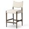 Odelia Modern Classic Cream Performance Brown Wood Counter Stool
