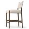 Odelia Modern Classic Cream Performance Brown Wood Counter Stool