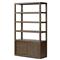 Zack Rustic Lodge Brown Oak Wood Bookcase