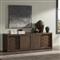 Zack Rustic Lodge Brown Oak Wood Media Console - 78&quot;