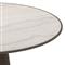 Skylar French White Marble Grey Oak Wood Round Pedestal Dining Table - 42&quot;W