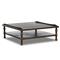 Farrah French Country Dark Brown Oak Square Coffee Table