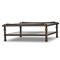 Farrah French Country Dark Brown Oak Square Coffee Table