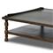 Farrah French Country Dark Brown Oak Square Coffee Table