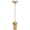 Treble Coastal Beach Natural Bamboo Wrapped Brass Chandelier