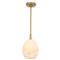 Artemis Modern Glass Shade Natural Brass Single Pendant