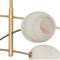 Artemis Glass Shade Natural Brass Sputnik Chandelier