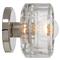 Bijoux Mid Century Modern Crystal Shade Polished Nickel Flush Mount