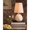 Amoria French Country White Linen Shade Ceramic Mini Table Lamp